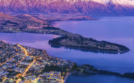 queenstown aerial shot